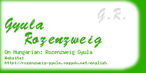 gyula rozenzweig business card